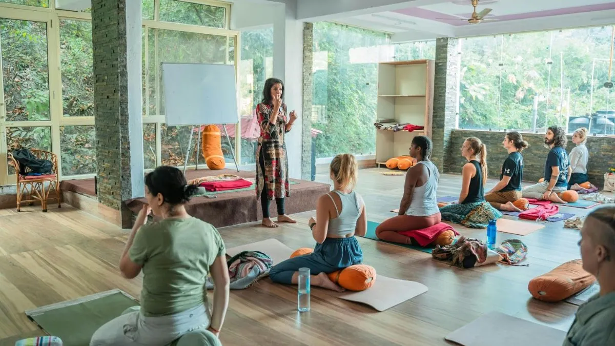 yoga class in session